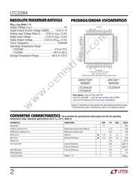 LTC2284IUP Datasheet Page 2
