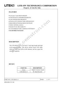 LTD-2601G-11 Datasheet Cover