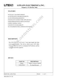 LTD-2701G Datasheet Cover