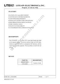 LTD-482PC Datasheet Cover