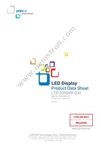 LTD-5250HR-03J Datasheet Cover