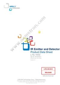 LTE-1650 Datasheet Cover