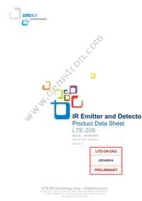 LTE-209 Datasheet Cover