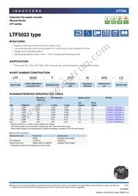 LTF5022T-6R8N1R6-LC Datasheet Cover