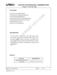 LTG-0274M Datasheet Cover