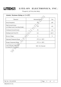 LTL-10233W Datasheet Page 2