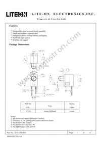 LTL-155GHA Datasheet Cover