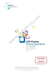 LTL-2500G Datasheet Cover