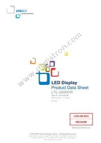 LTL-2600HR Datasheet Cover