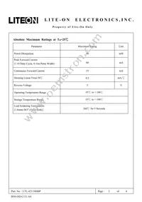 LTL-4211NHBP Datasheet Page 2