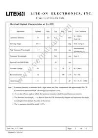 LTL-709L Datasheet Page 3