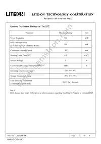 LTL1CHCBK3 Datasheet Page 2