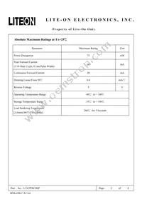 LTL2P3KYKP Datasheet Page 2