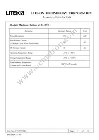 LTL2P3TBK5 Datasheet Page 3