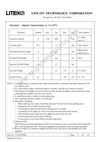 LTL2P3TBK5 Datasheet Page 4