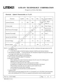 LTL2T3TBK4 Datasheet Page 3
