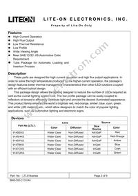 LTL914SYKS Datasheet Page 2