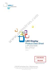 LTP-2057AKR Datasheet Cover