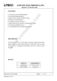 LTP-2158AHR Datasheet Cover