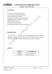 LTP-3784G Datasheet Cover