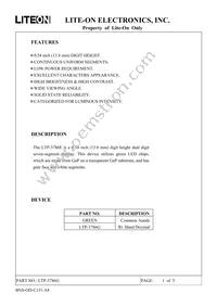 LTP-3786G Datasheet Cover