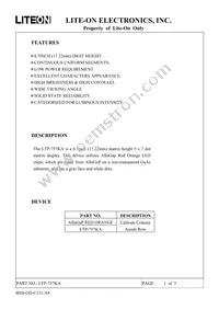 LTP-757KA Datasheet Cover