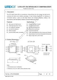 LTPL-P033DS50 Datasheet Cover