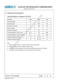 LTPL-P033DS50 Datasheet Page 2