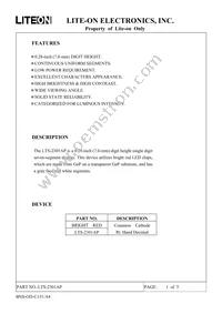 LTS-2301AP Datasheet Cover