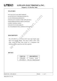LTS-3401LY Datasheet Cover