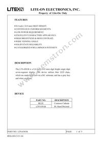 LTS-4301B Datasheet Cover