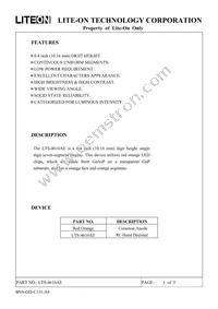 LTS-4610AE Datasheet Cover