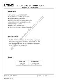 LTS-4710AP Datasheet Cover