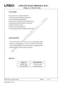 LTS-4910AHR Datasheet Cover