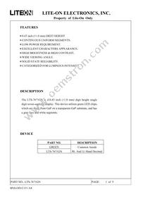 LTS-7671GN Datasheet Cover