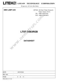 LTST-E683RGB Datasheet Cover