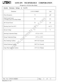 LTST-S110KRKT Datasheet Page 2