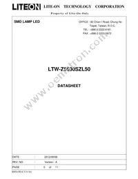 LTW-Z5630SZL50 Datasheet Cover