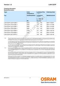 LUW CQ7P-LPLR-5E8G-1 Datasheet Page 2