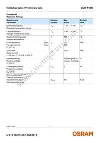 LUW F65G-KXLY-5P7R Datasheet Page 3