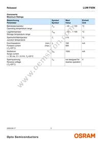 LUW F65N-KYMX-5P7R-Z Datasheet Page 3