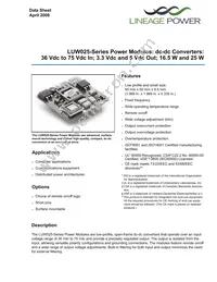 LUW025F Datasheet Cover