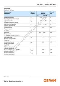 LV T67C-S1U2-35-0-20-R18-Z Datasheet Page 3