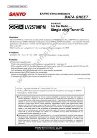 LV25700PM-TBM-E Datasheet Cover