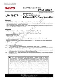 LV47017P-E Datasheet Cover