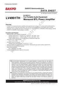 LV4991TH-TLM-E Datasheet Cover