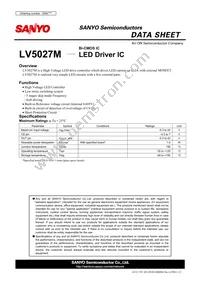 LV5027M-TLM-H Datasheet Cover