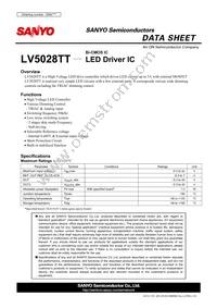 LV5028TT-TLM-H Datasheet Cover