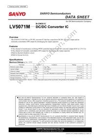 LV5071M-TLM-H Datasheet Cover