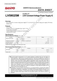 LV59025M-TLM-H Datasheet Cover